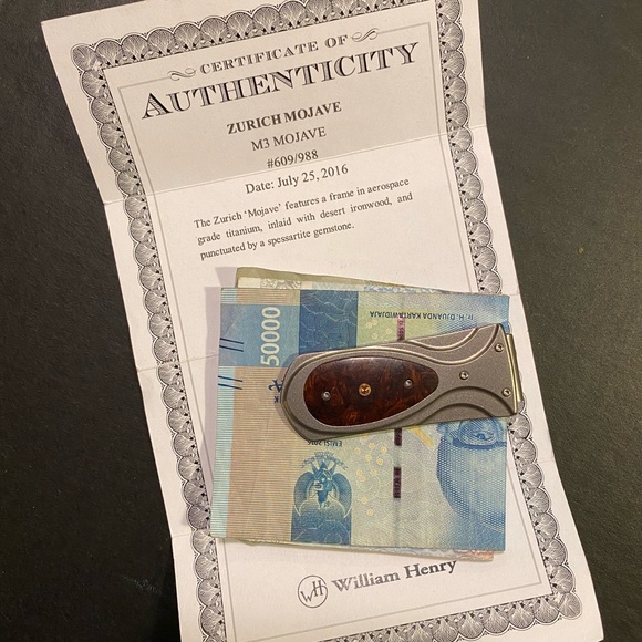 William Henry money clip -  Zurich Mojave - Picture 6 of 8